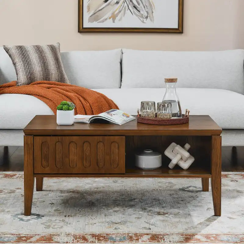 Mid Century Modern Fluted Coffee Table