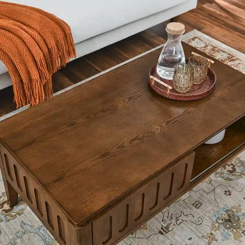 Mid Century Modern Fluted Coffee Table
