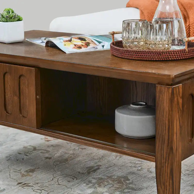 Mid Century Modern Fluted Coffee Table