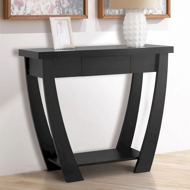 Modern Console Table with Drawer and Shelf