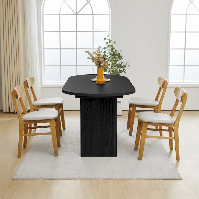 Oval Wood Dining Table – Seats 4-6