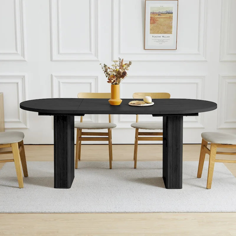Oval Wood Dining Table – Seats 4-6