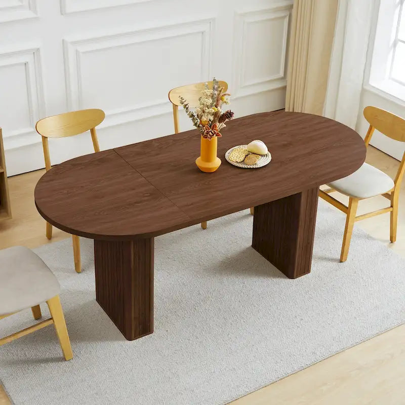 Oval Wood Dining Table – Seats 4-6