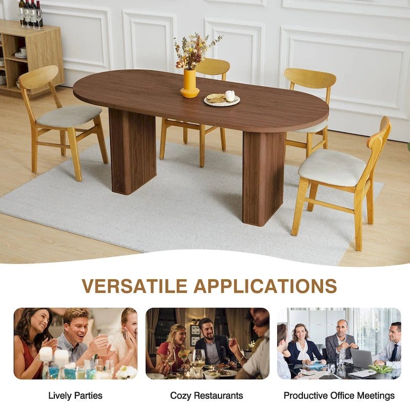 Oval Wood Dining Table – Seats 4-6