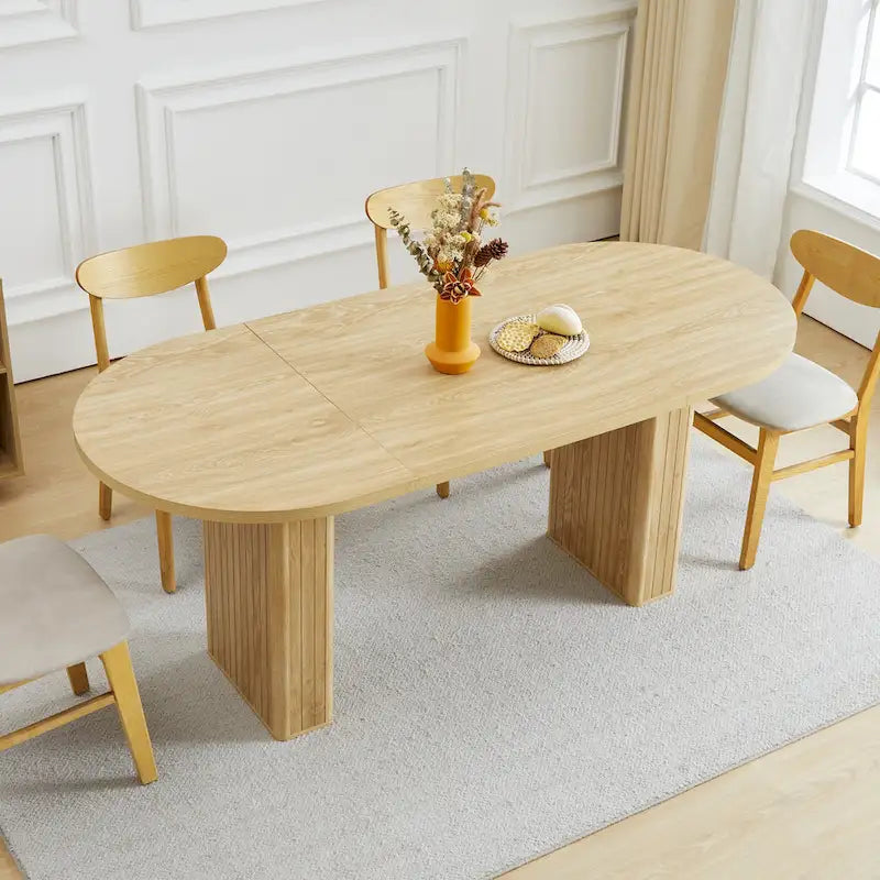 Oval Wood Dining Table – Seats 4-6