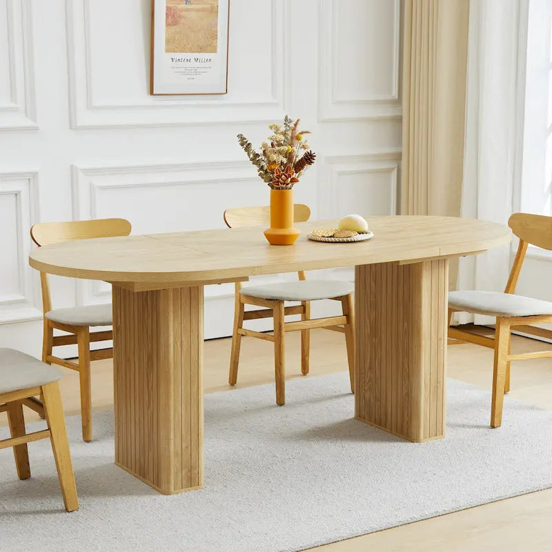 Oval Wood Dining Table – Seats 4-6