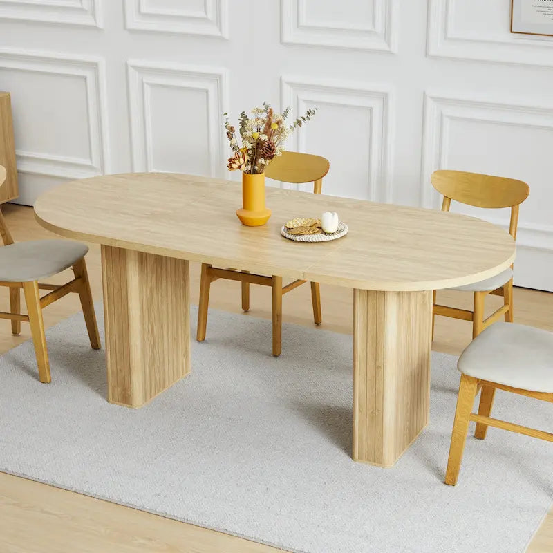 Oval Wood Dining Table – Seats 4-6