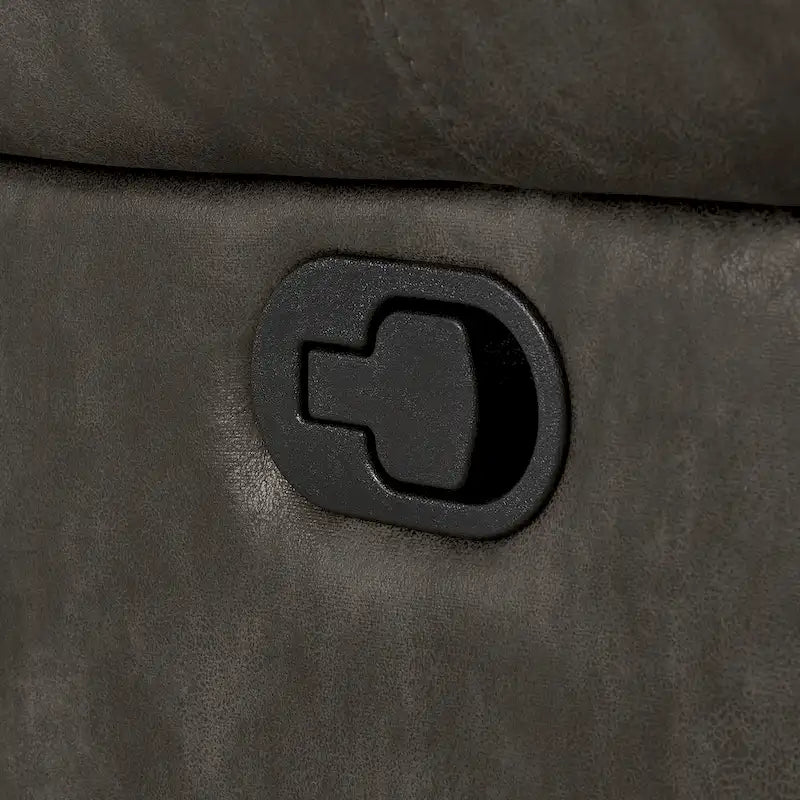 Microfiber Swivel Glider Recliner with Nailhead Trim and Rolled Arms