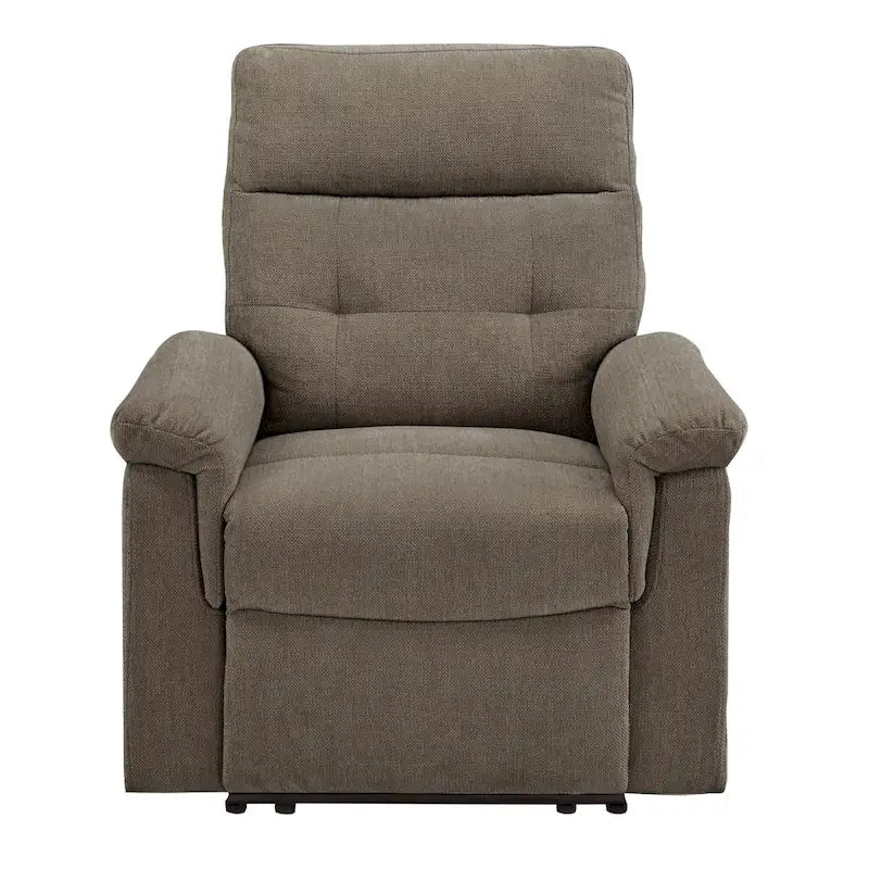Chenille Fabric Manual Recliner Chair with Padded Chaise | 33.75" W × 36.5" D × 39.5" H