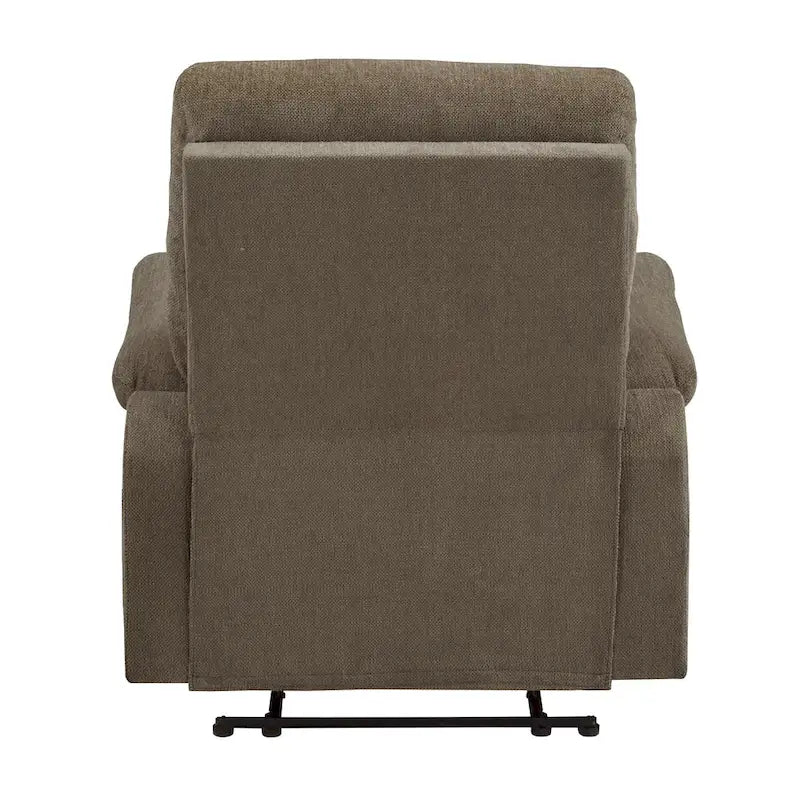 Chenille Fabric Manual Recliner Chair with Padded Chaise | 33.75" W × 36.5" D × 39.5" H