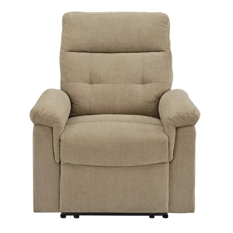 Chenille Fabric Manual Recliner Chair with Padded Chaise | 33.75" W × 36.5" D × 39.5" H