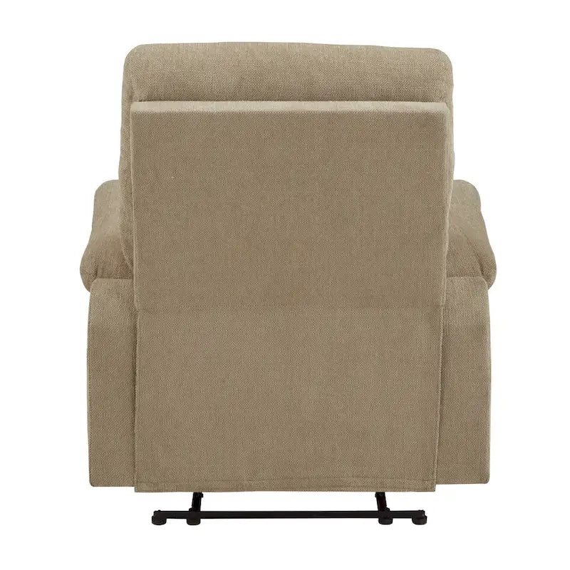 Chenille Fabric Manual Recliner Chair with Padded Chaise | 33.75" W × 36.5" D × 39.5" H