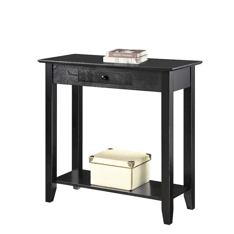 Hall Table with 1 Drawer and 2-Tier Shelving | Entryway Console Table