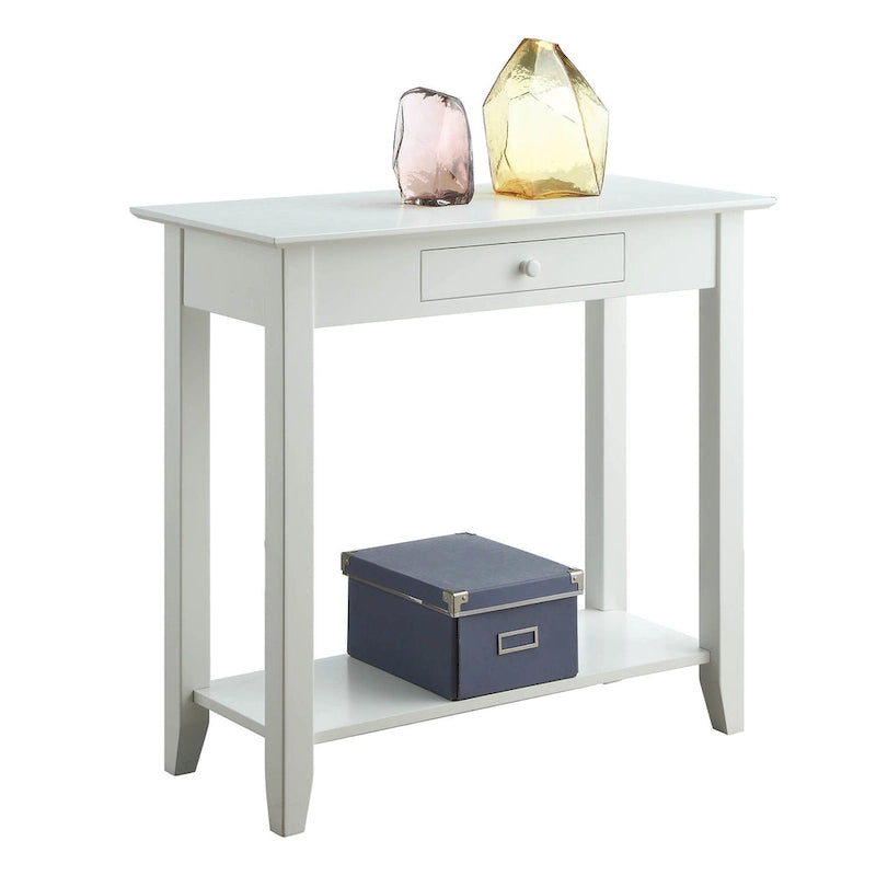 Hall Table with 1 Drawer and 2-Tier Shelving | Entryway Console Table