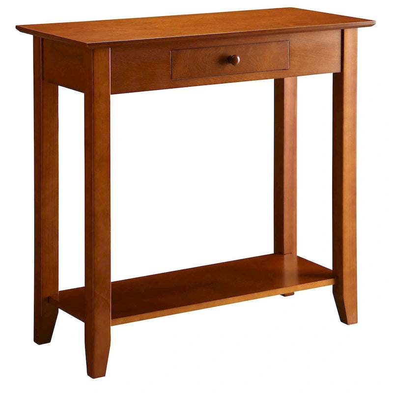 Hall Table with 1 Drawer and 2-Tier Shelving | Entryway Console Table