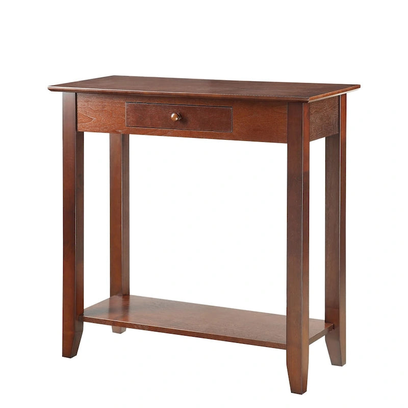 Hall Table with 1 Drawer and 2-Tier Shelving | Entryway Console Table