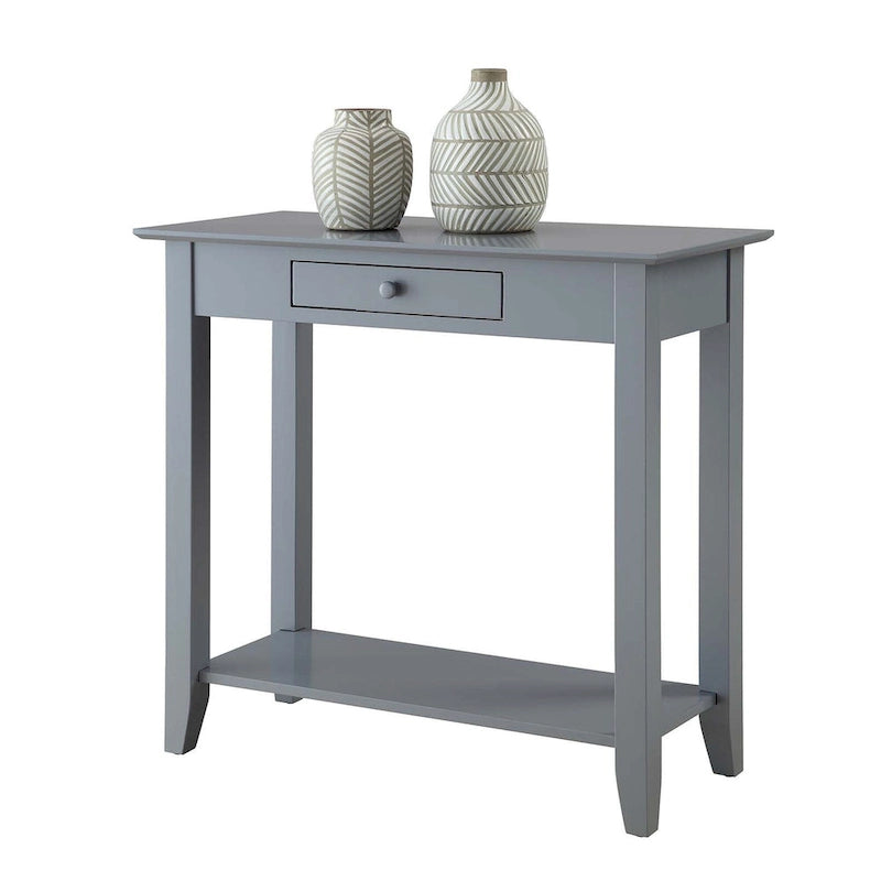 Hall Table with 1 Drawer and 2-Tier Shelving | Entryway Console Table