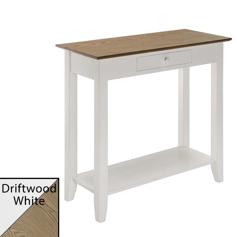 Hall Table with 1 Drawer and 2-Tier Shelving | Entryway Console Table