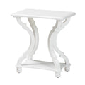 Traditional Wood End Table with Open Shelf