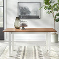 Farmhouse Dining Table with Oak Veneer Top and Solid Wood Legs | Seats 6