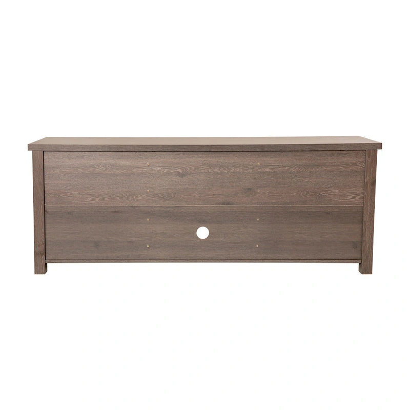 TV Stand with Glass Door Cabinets for TVs up to 80" | Modern Finish