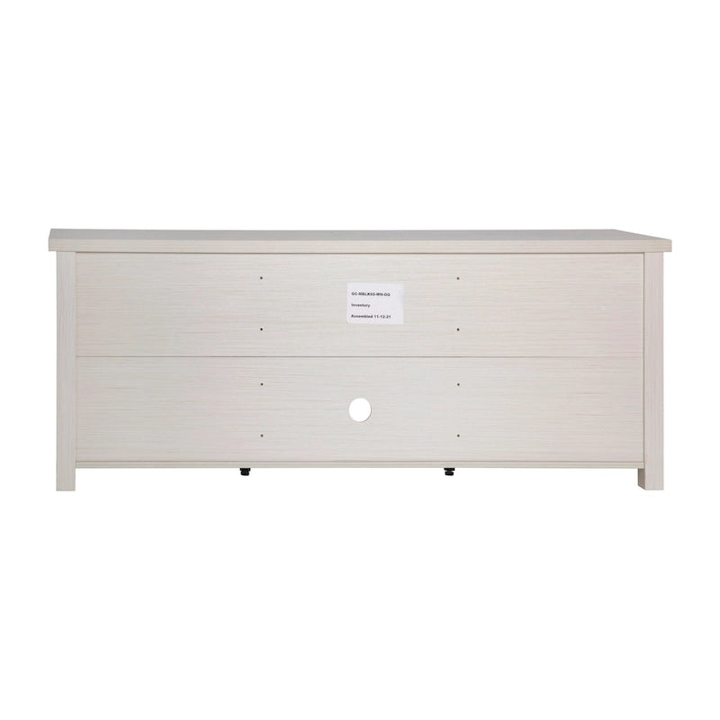 TV Stand with Glass Door Cabinets for TVs up to 80" | Modern Finish