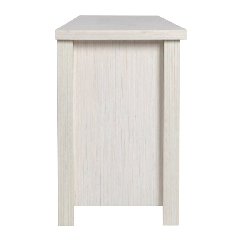 TV Stand with Glass Door Cabinets for TVs up to 80" | Modern Finish