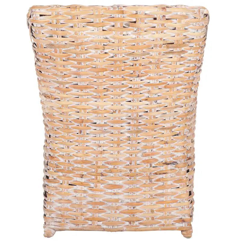 Rattan Wicker Wingback Armchair with Cotton Cushion | Fully Assembled