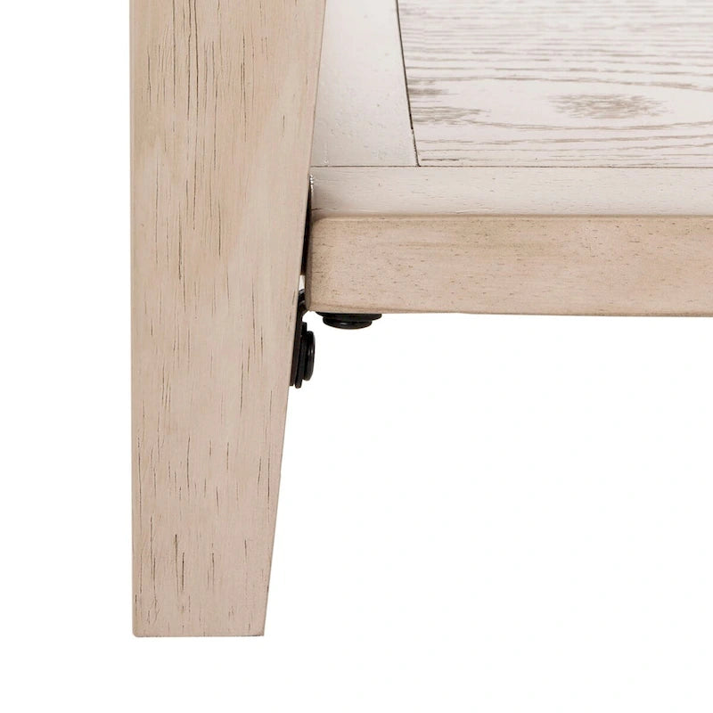 Shaker Style Pine Wood Coffee Table with 3 Drawers and Lower Shelf