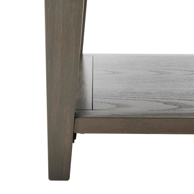 Shaker Style Pine Wood Coffee Table with 3 Drawers and Lower Shelf