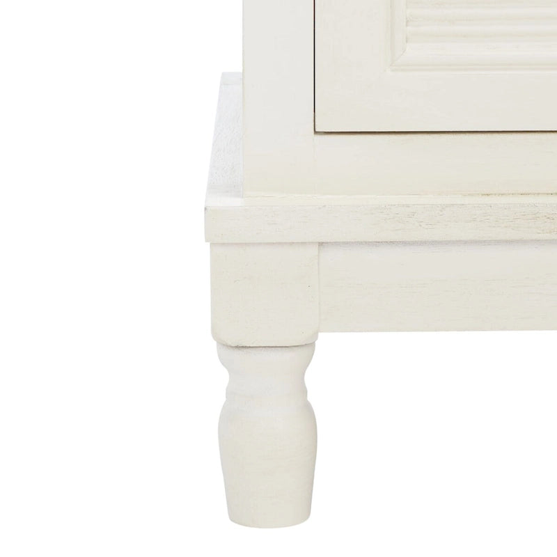 2-Door 1-Shelf Media Stand with Striated Door Detail | Distressed Finish