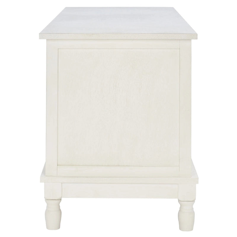 2-Door 1-Shelf Media Stand with Striated Door Detail | Distressed Finish