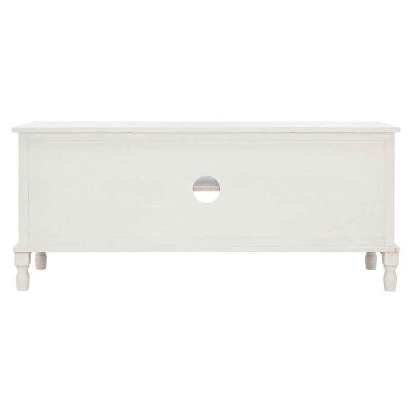 2-Door 1-Shelf Media Stand with Striated Door Detail | Distressed Finish