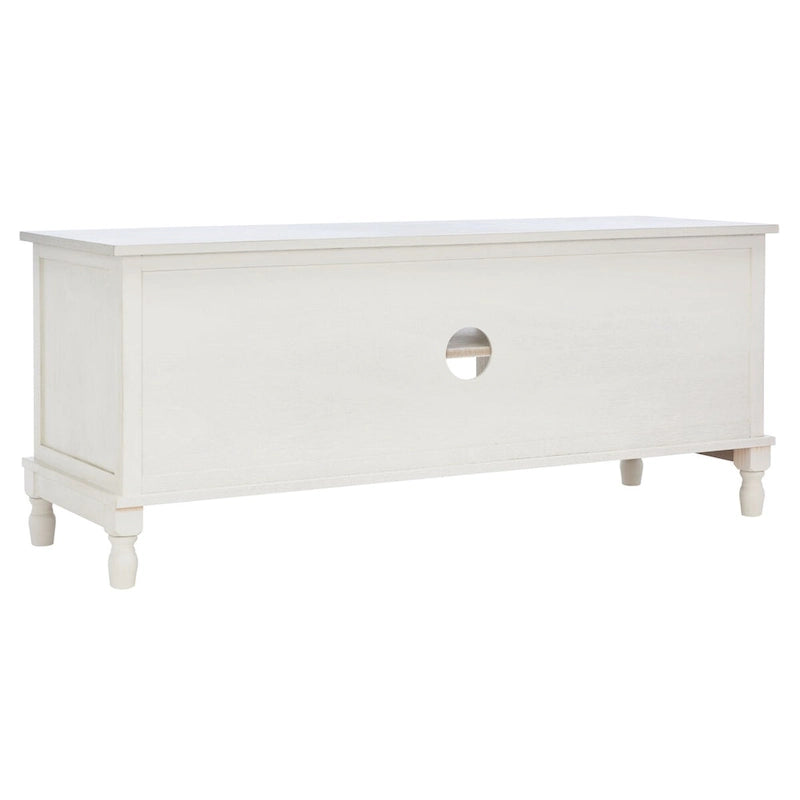2-Door 1-Shelf Media Stand with Striated Door Detail | Distressed Finish
