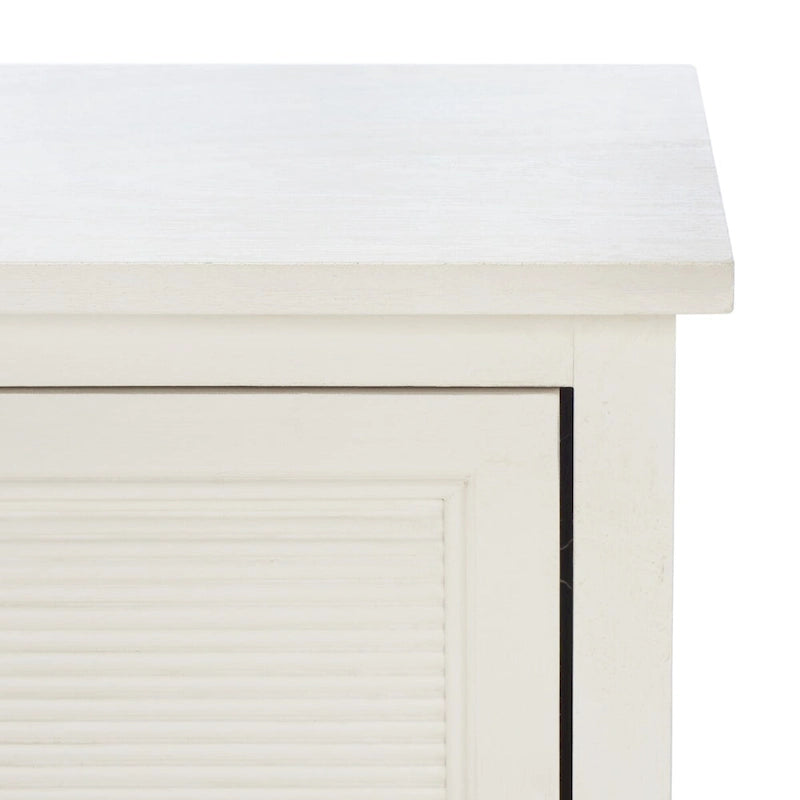 2-Door 1-Shelf Media Stand with Striated Door Detail | Distressed Finish