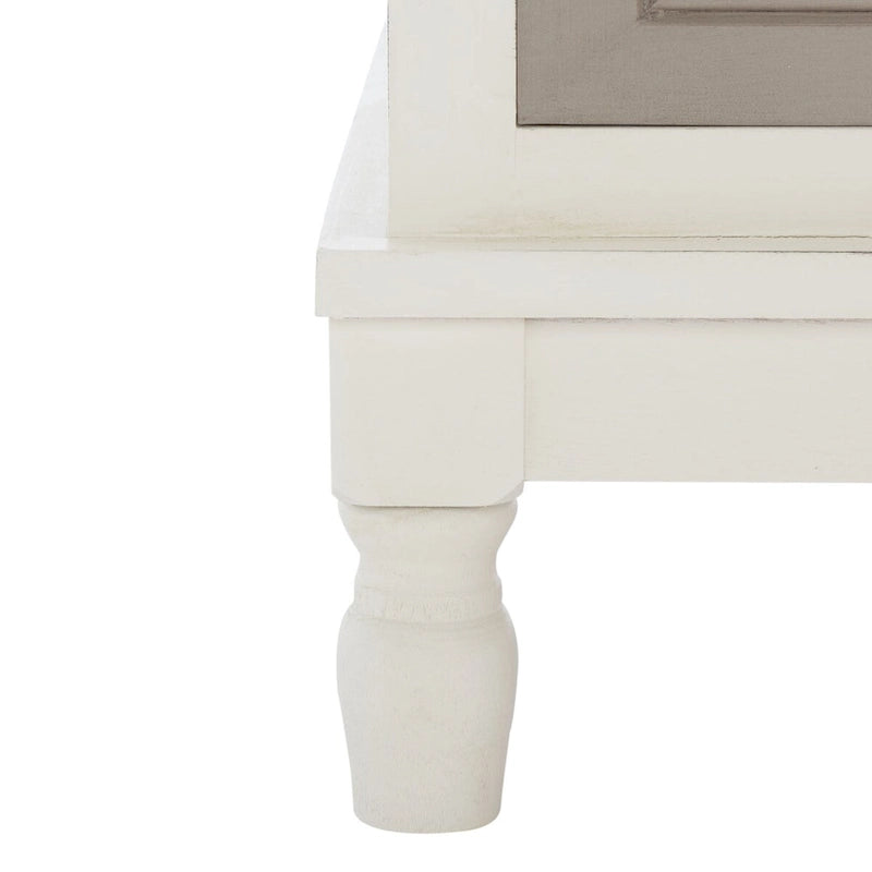 2-Door 1-Shelf Media Stand with Striated Door Detail | Distressed Finish