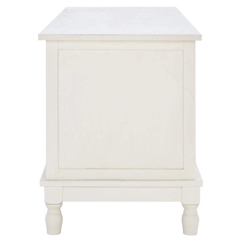 2-Door 1-Shelf Media Stand with Striated Door Detail | Distressed Finish