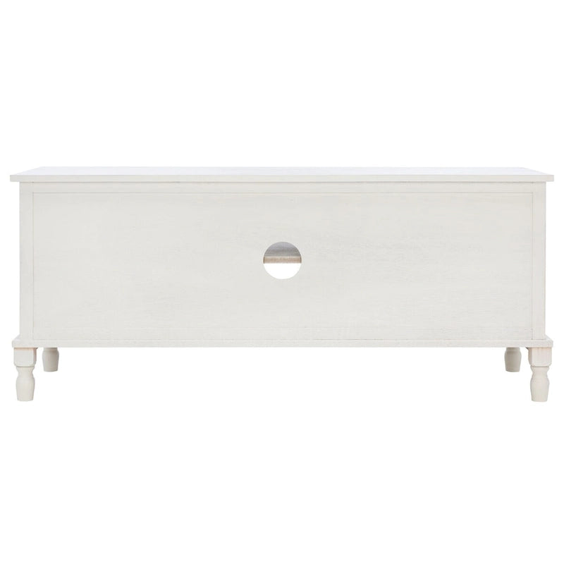 2-Door 1-Shelf Media Stand with Striated Door Detail | Distressed Finish