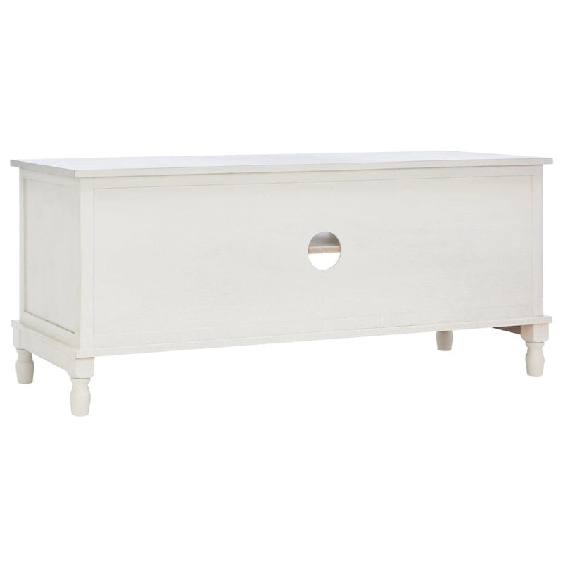 2-Door 1-Shelf Media Stand with Striated Door Detail | Distressed Finish