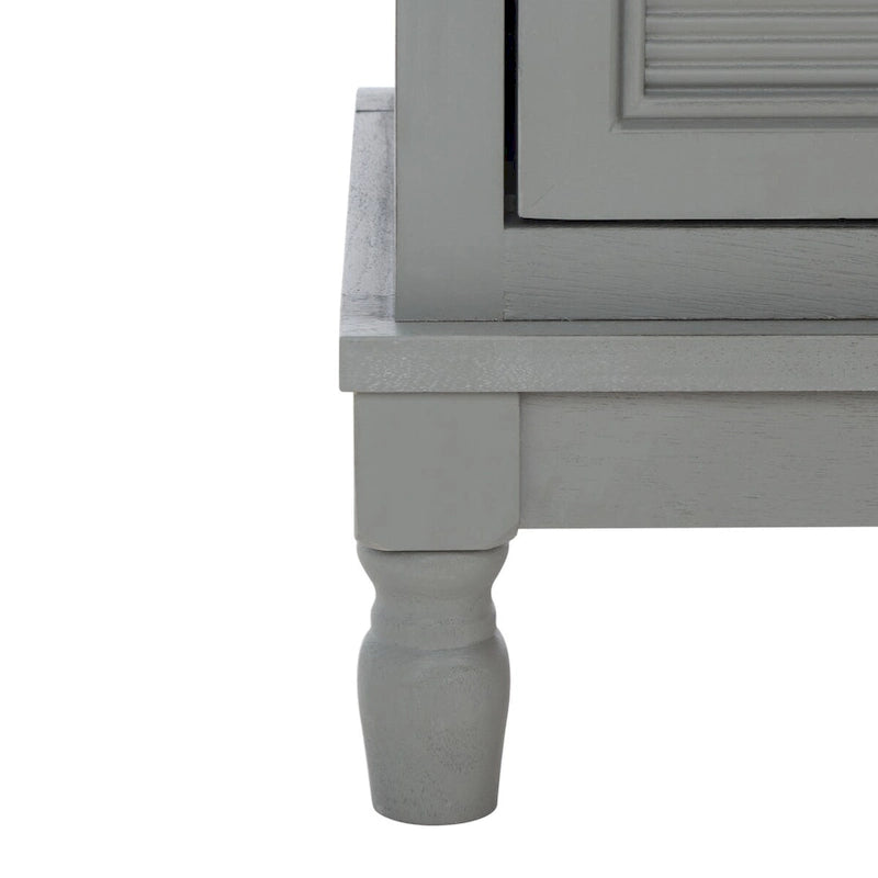 2-Door 1-Shelf Media Stand with Striated Door Detail | Distressed Finish