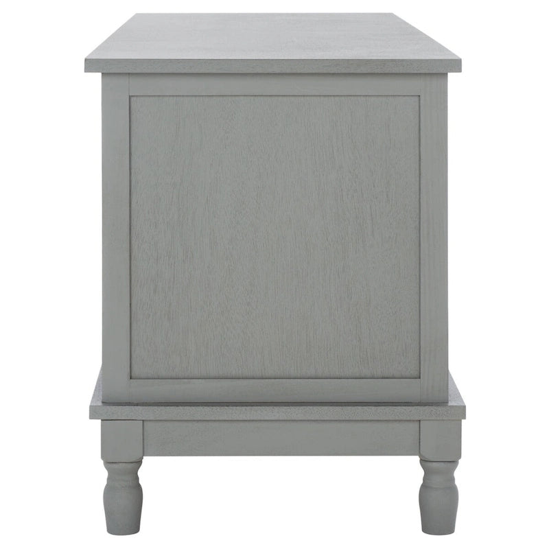 2-Door 1-Shelf Media Stand with Striated Door Detail | Distressed Finish