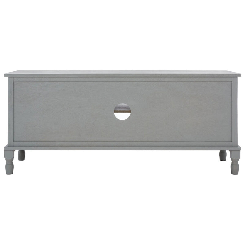 2-Door 1-Shelf Media Stand with Striated Door Detail | Distressed Finish