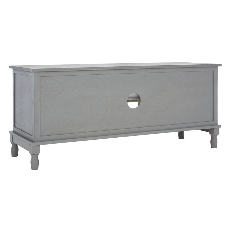 2-Door 1-Shelf Media Stand with Striated Door Detail | Distressed Finish