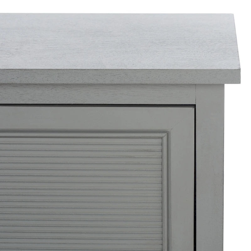 2-Door 1-Shelf Media Stand with Striated Door Detail | Distressed Finish